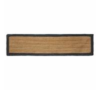 vidaXL Alfombra de área 60 x 300 cm Yute Gris oscuro para sala hecha a mano