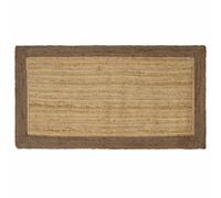vidaXL Alfombra de área Gris y natural 100 x 200 cm yute