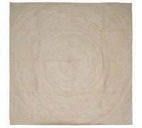 vidaXL Alfombra de área Natural y Blanco 300 x 300 cm Yute