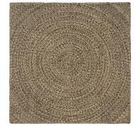 vidaXL Alfombra de área Natural y negro 160 x 160 cm yute