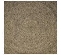 vidaXL Alfombra de área Natural y negro 300 x 300 cm yute