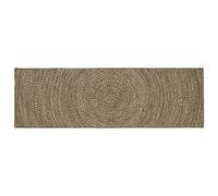 vidaXL Alfombra de área Natural y negro 80 x 200 cm yute