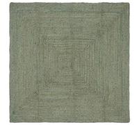 vidaXL Alfombra de área Verde oliva 160 x 160 cm yute