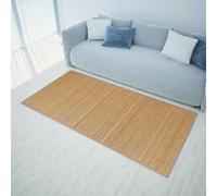 vidaXL Alfombra estera rectangular de bambú antideslizante Marrón 100x160 cm