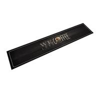 vidaXL Alfombra de Cocina Lavable, Alfombrilla Antideslizante, Felpudo de Puerta, Alfombra de Suelo para Pasillo, Terciopelo Texto Café
