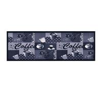 vidaXL Alfombra de cocina lavable Coffee azul 60x300 cm