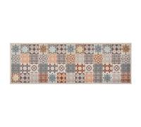 vidaXL Alfombra de cocina lavable mosaico de colores 60x300 cm