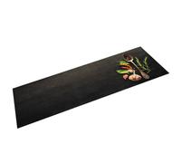 vidaXL Alfombra de cocina lavable terciopelo dibujo especias 45x150 cm