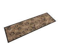 vidaXL Alfombra de cocina lavable terciopelo marrón Morning 45x150 cm