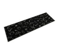 vidaXL Alfombra de cocina lavable terciopelo negro Morning 45x150 cm