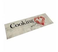 vidaXL Alfombra de cocina lavable terciopelo Peper Cooking 60x180 cm