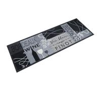 vidaXL Alfombra de cocina lavable, terciopelo antideslizante, vino gris 60x180 cm