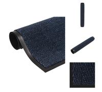 vidaXL Alfombra de entrada con textura, 60x180 cm, azul - Alfombras de entrada