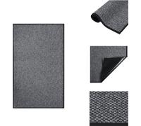 vidaXL Alfombra de entrada gris de 90x150 cm - Alfombras de entrada