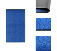 vidaXL Alfombra de entrada lavable, azul, 90x150 cm - Alfombras de entrada