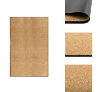 vidaXL Alfombra de entrada lavable, color crema, 120x180 cm - Alfombras de entrada