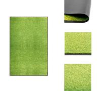 vidaXL Alfombra de entrada lavable, color verde, 120x180 cm - Alfombras de entrada