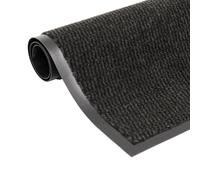 vidaXL Alfombra de entrada rectangular de nudo 80x120 cm negra