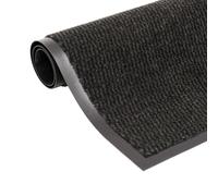 vidaXL Alfombra de entrada rectangular de nudo 90x150 cm negra
