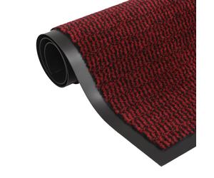 vidaXL Alfombra de entrada rectangular de nudo 90x150 cm roja