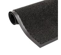 vidaXL Alfombra de Entrada Rectangular de Nudo 90x150cm Negra Decoración Hogar
