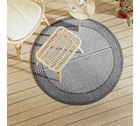 vidaXL Alfombra de exterior ARAKIL gris Ø120 cm PP