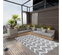 vidaXL Alfombra de exterior ARAKIL gris 120x180 cm PP