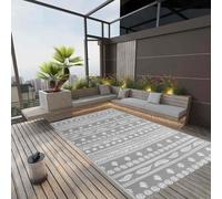 vidaXL Alfombra de exterior ARAKIL gris 140x200 cm PP