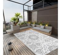 vidaXL Alfombra de exterior ARAKIL gris claro 140x200 cm PP
