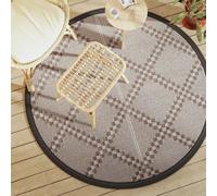 vidaXL Alfombra de exterior ARAKIL marrón Ø160 cm PP