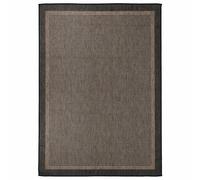 vidaXL Alfombra de exterior de tejido plano marrón oscuro 120x170 cm