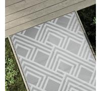 vidaXL Alfombra de exterior PP ARAKIL gris 120x180 cm