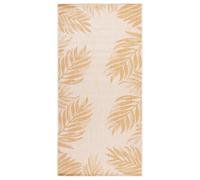 vidaXL Alfombra de exterior tejido plano estampado de hoja 100x200 cm