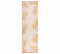 vidaXL Alfombra de exterior tejido plano estampado de hoja 80x250 cm