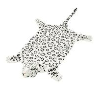 vidaXL Alfombra de Leopardo de Peluche 139 cm Blanco Manta Tapete Infantil Suave