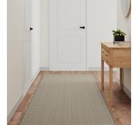 vidaXL Alfombra de pasillo con aspecto de sisal plateada 80x300 cm