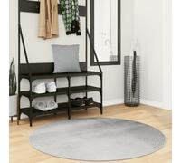 vidaXL Alfombra de pelo corto look escandinavo IZA gris Ø 120 cm