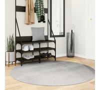 vidaXL Alfombra de pelo corto look escandinavo IZA gris Ø 160 cm