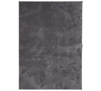 vidaXL Alfombra HUARTE — Pelo corto, suave, lavable y antideslizante — Gris Antracita 240x340 cm