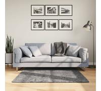 vidaXL Alfombra de pelo corto suave lavable HUARTE antracita 120x120cm