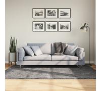 vidaXL Alfombra HUARTE 140x200 cm – Pelo corto suave, lavable y antideslizante, Gris antracita