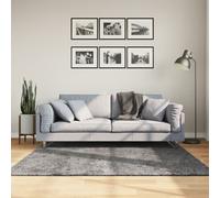 vidaXL Alfombra de pelo corto suave lavable HUARTE antracita 160x160cm