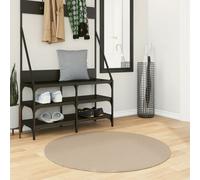 vidaXL Alfombra de pelo corto suave lavable HUARTE arena Ø 100 cm