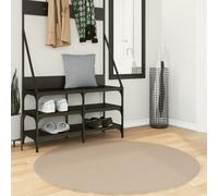 vidaXL Alfombra de pelo corto suave lavable HUARTE arena Ø 120 cm