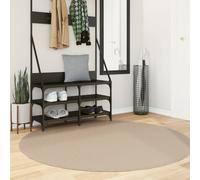 vidaXL Alfombra de Pelo Corto Suave Lavable HUARTE Arena Ø 160 cm