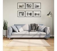 vidaXL Alfombra HUARTE Pelo corto suave lavable Beige 120x120 cm