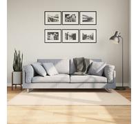 vidaXL Alfombra HUARTE, pelo corto, suave y lavable, color beige, 120x170 cm
