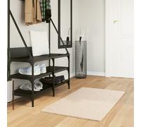 vidaXL Alfombra de Pelo Corto Suave Lavable HUARTE Beige 60x110 cm