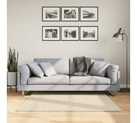 vidaXL Alfombra HUARTE de pelo corto suave y lavable antideslizante Crema 120x120 cm