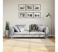 vidaXL Alfombra de pelo corto suave lavable HUARTE crema 160x160 cm
